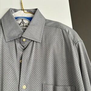 Men’s Gray Patterned Peter Millar Shirt